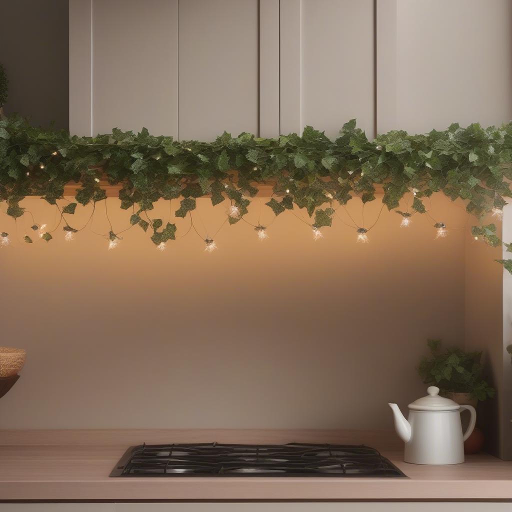 Trailing Ivy on Top of Cabinets