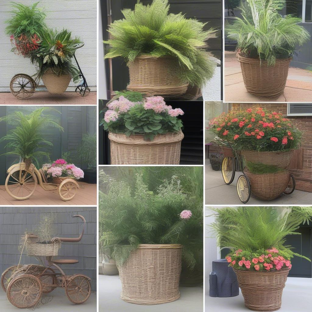 Styling Ideas for Tricycle Wicker Plant Holders