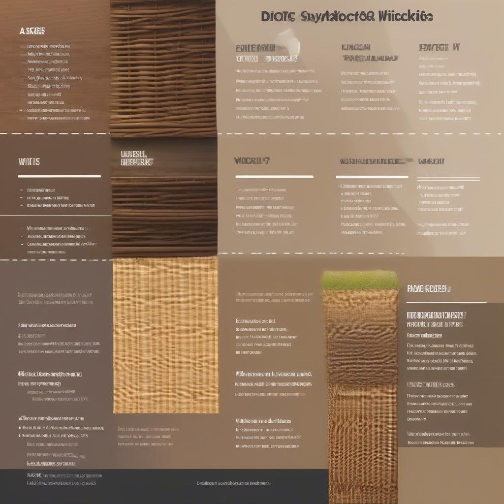 Comparing different types of wicker: natural, synthetic, and resin.