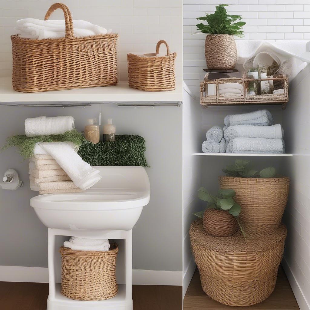 Unique Wicker Basket Bathroom Ideas