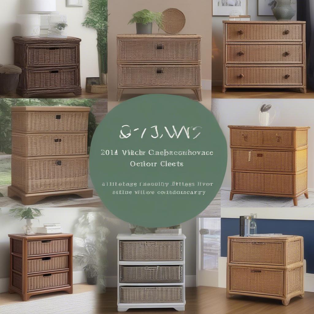 Variety of 4 Drawer Wicker Storage Chests