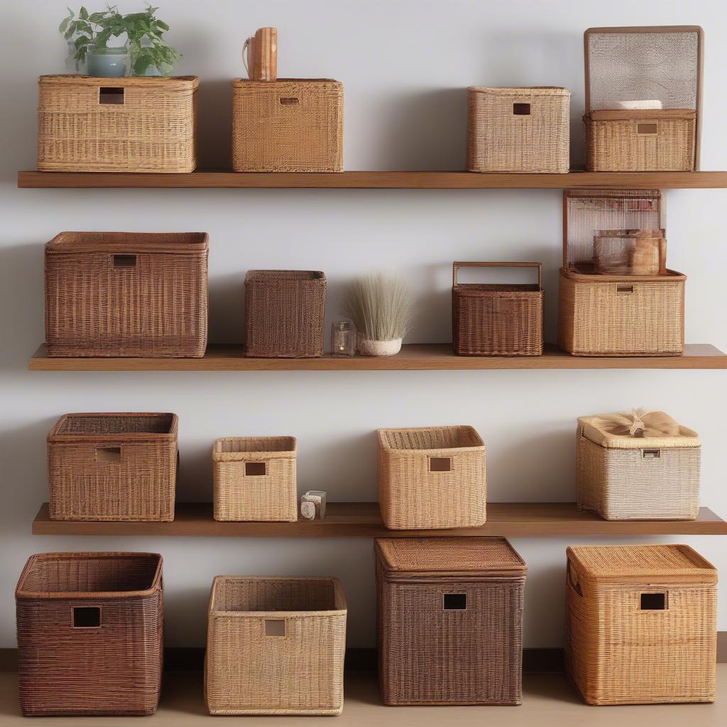 Variety of Cube Wicker Storage Options