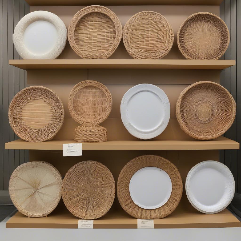 Variety of Wicker Paper Plate Holders