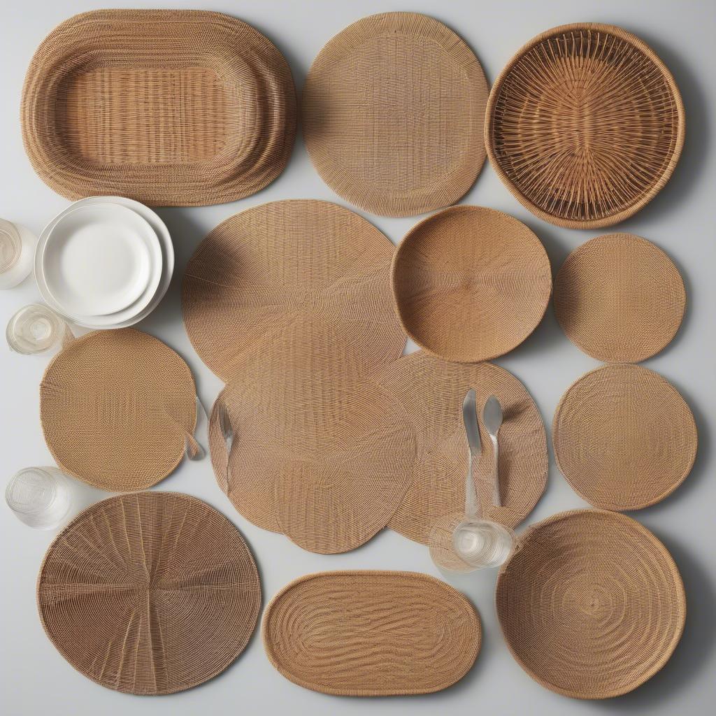 Variety of Wicker Placemat Styles