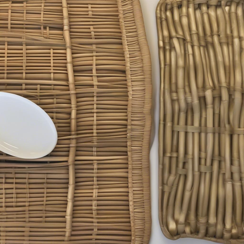 Different Wicker Placemat Materials