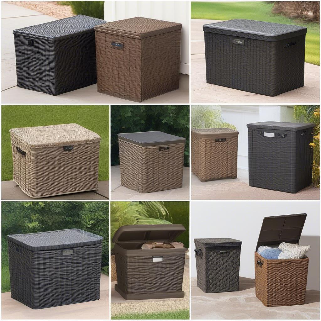 Different Styles of Wicker Resin Deck Boxes