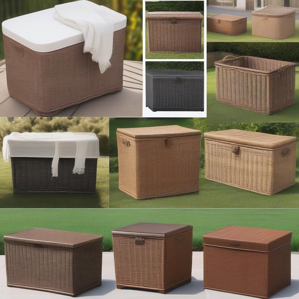 Variety of Wicker Storage Boxes