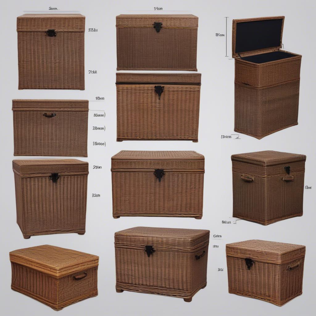 Verona Wicker Storage Chest Size Comparison