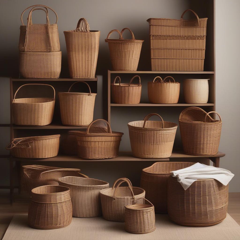 Different Styles of Vintage Wicker Baskets