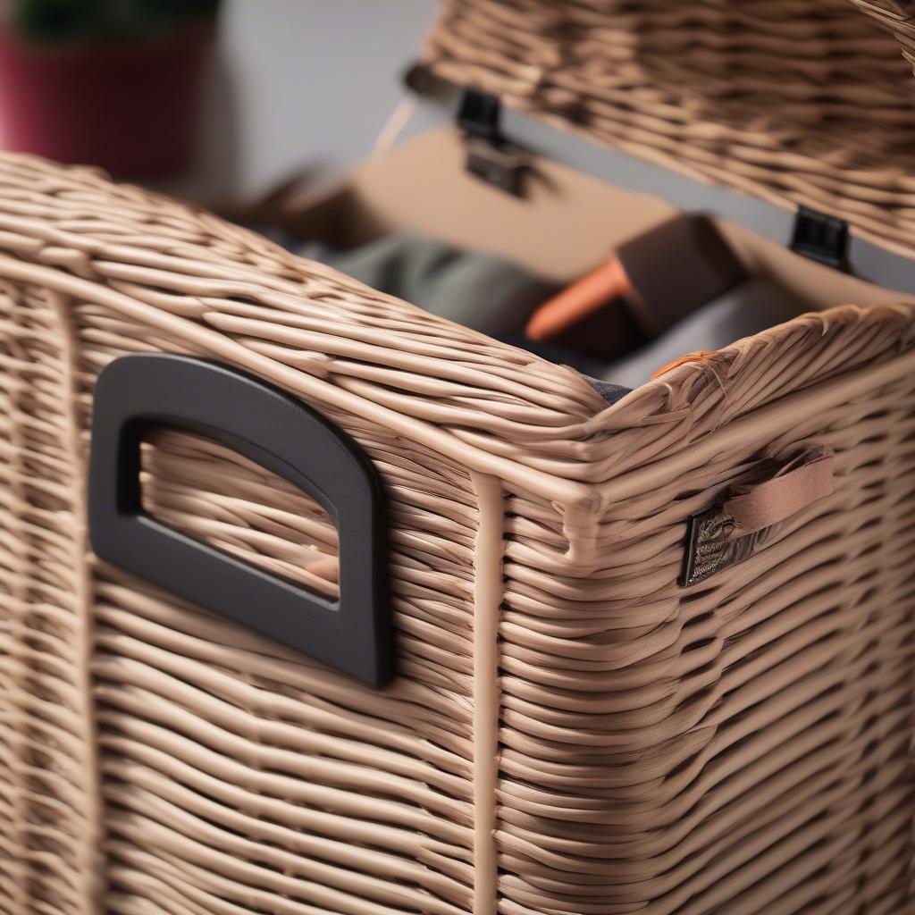 Durable VonHaus Wicker Storage Trunk Set