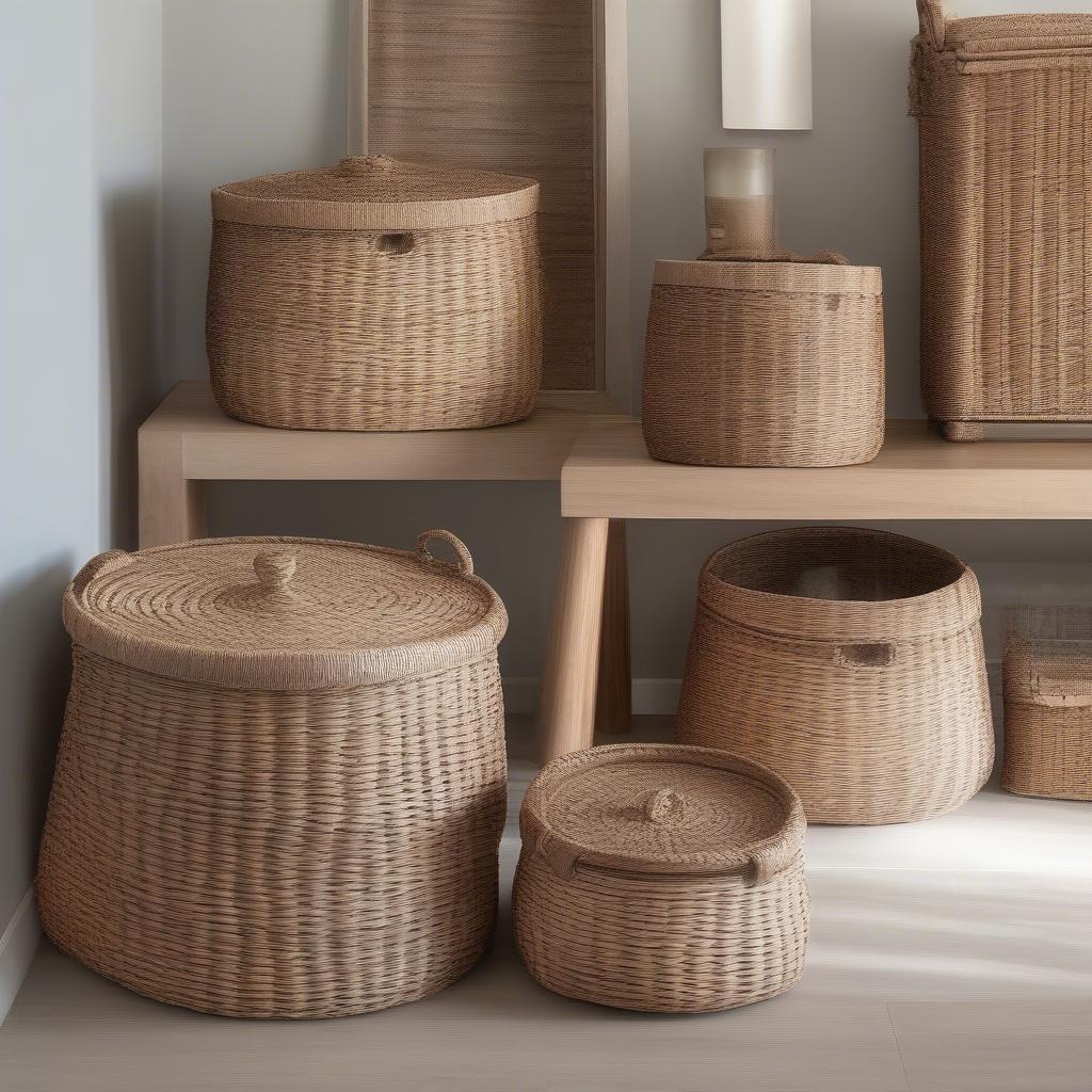 Decorating with Water Hyacinth Baskets