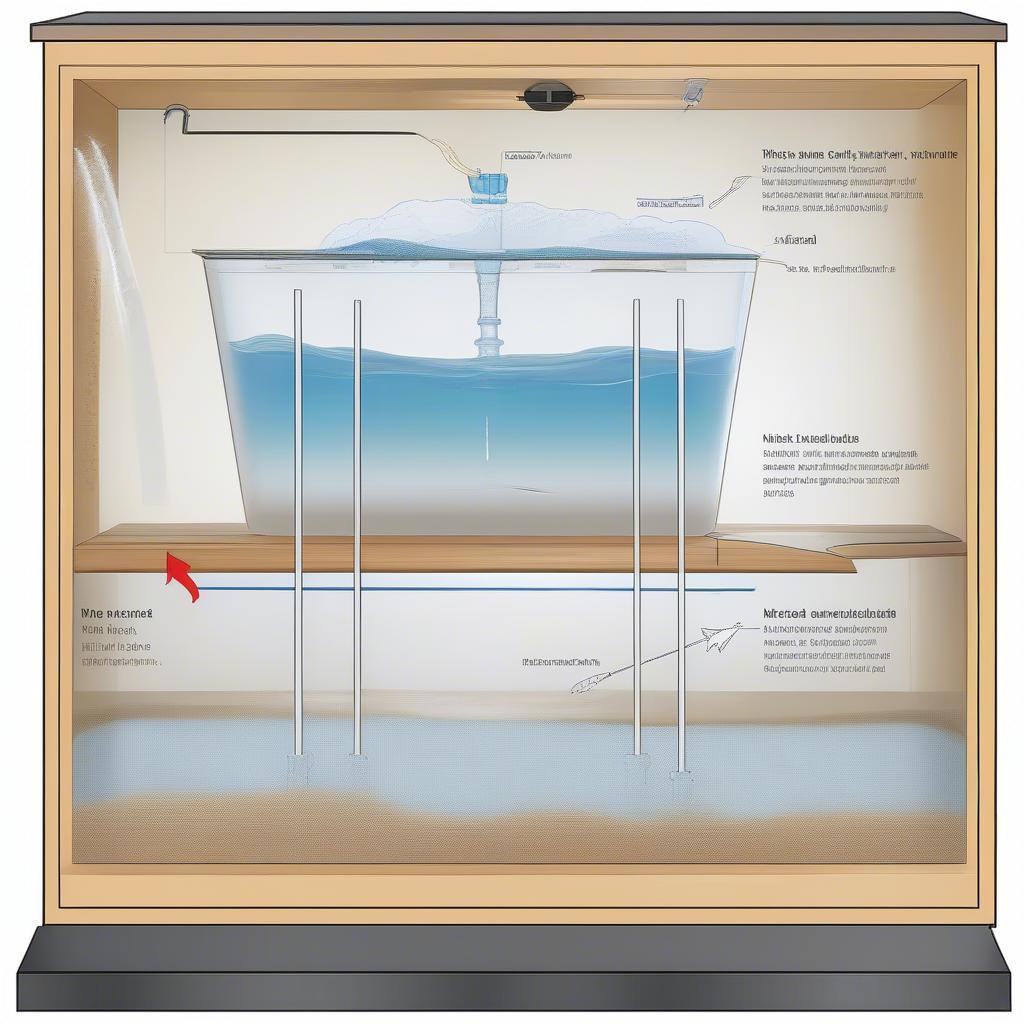 Diagram of Water Wicking Mechanism in a Cabinet