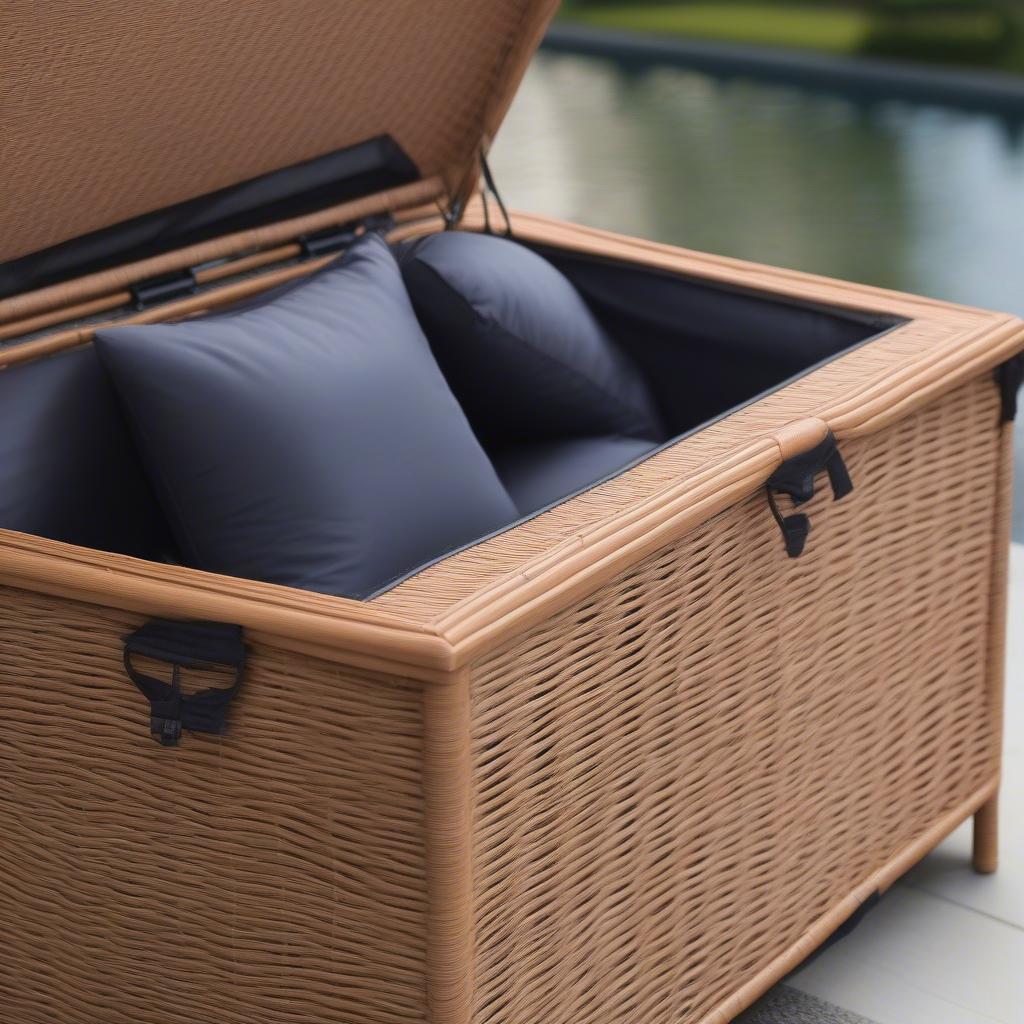 Waterproof Outdoor Wicker Storage for Cushions