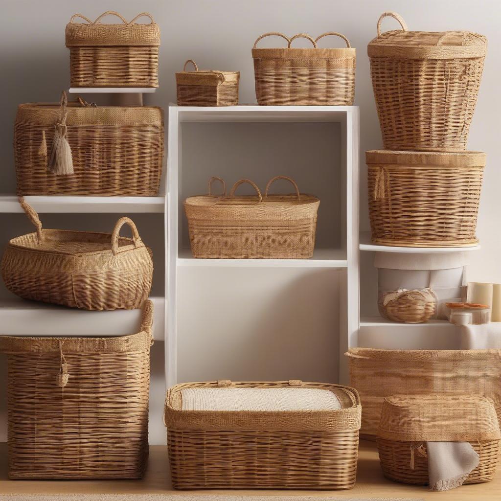 Wayfair Wicker Storage Baskets: Various Sizes and Shapes