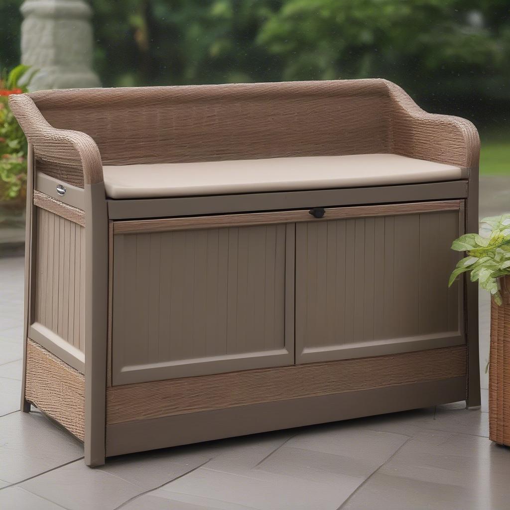 Weather-Resistant Wicker Bench