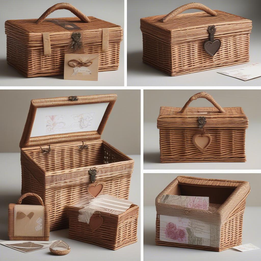 Different Styles of Wedding Wicker Card Holders