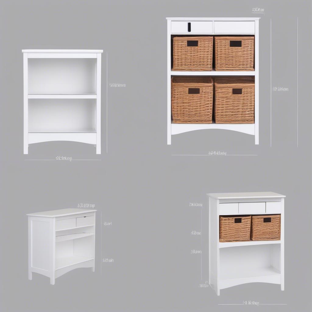 White Wicker Storage Cabinet Dimensions