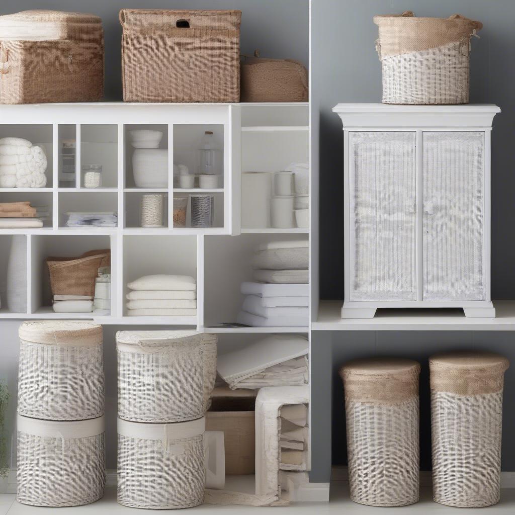 White Wicker Storage Cabinet Dimensions