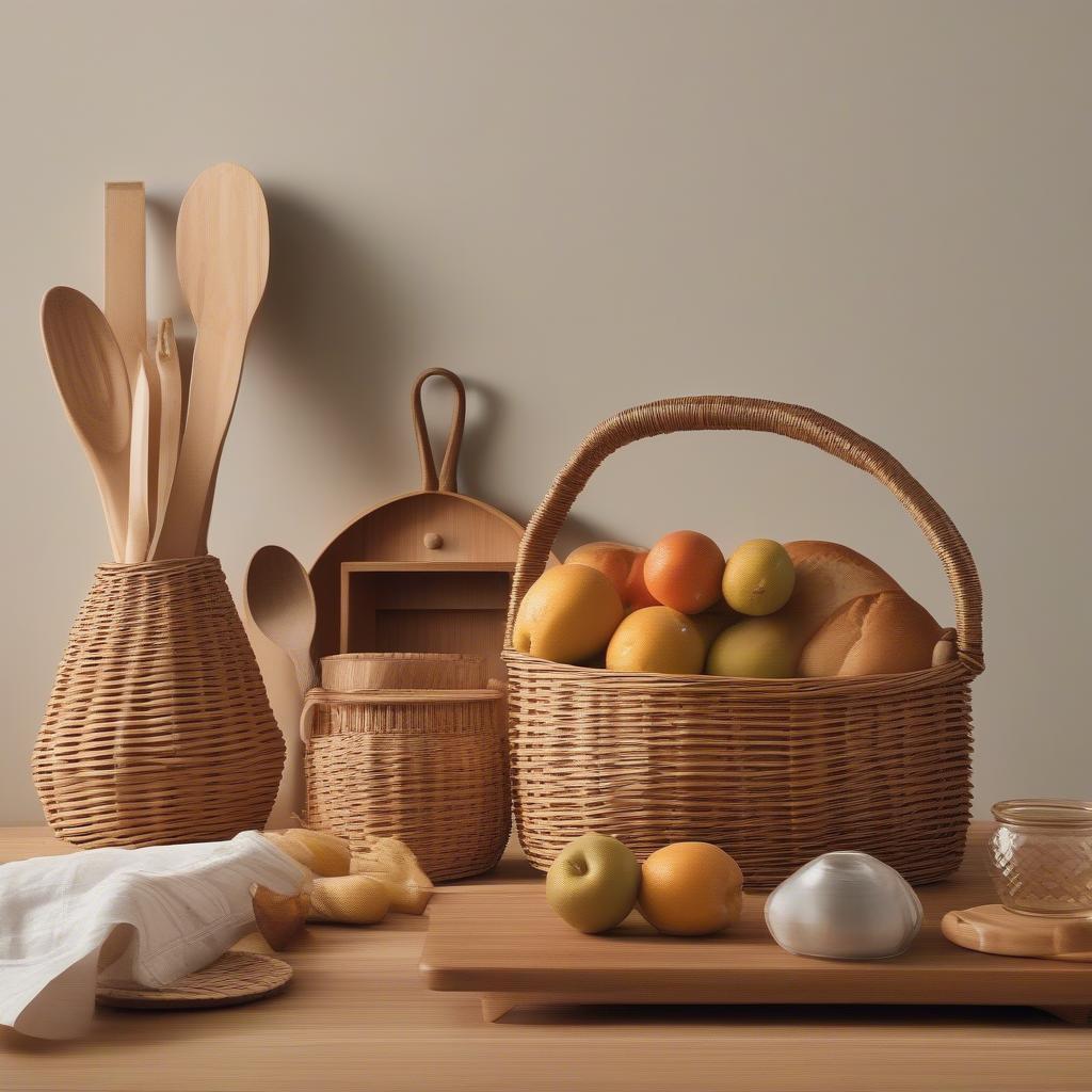 Wicker Accessories in Kitchen