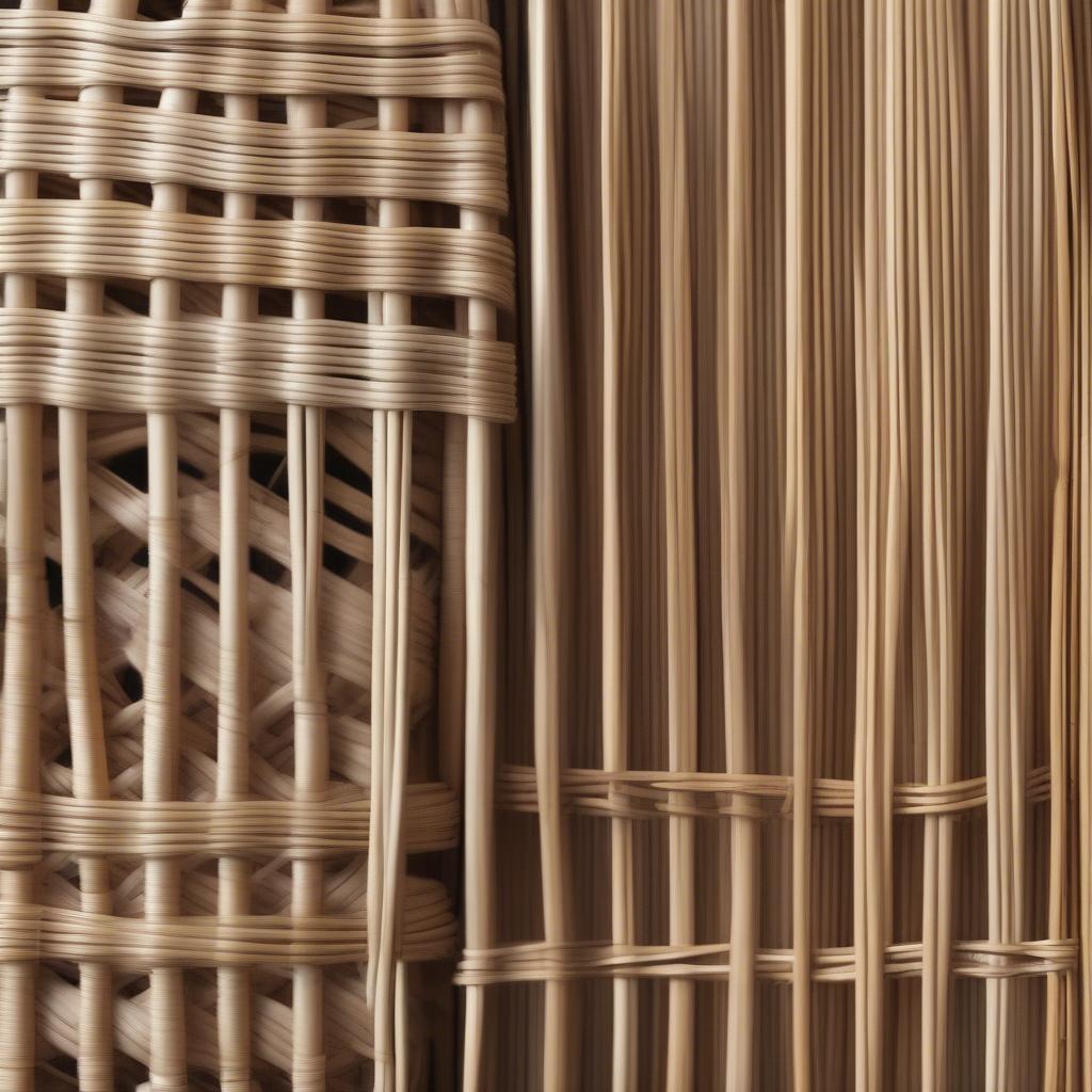 Comparing wicker and rattan materials