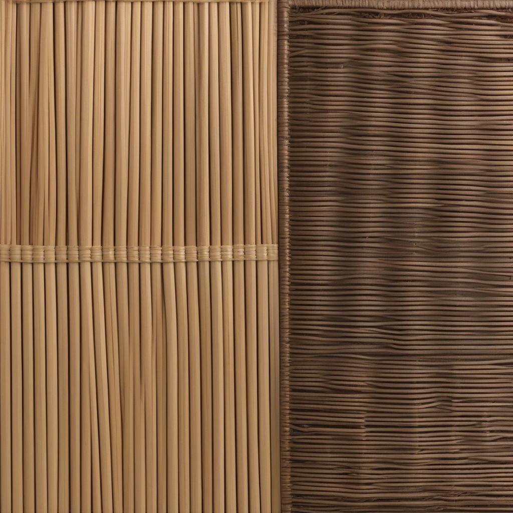 Comparing wicker and rattan placemats