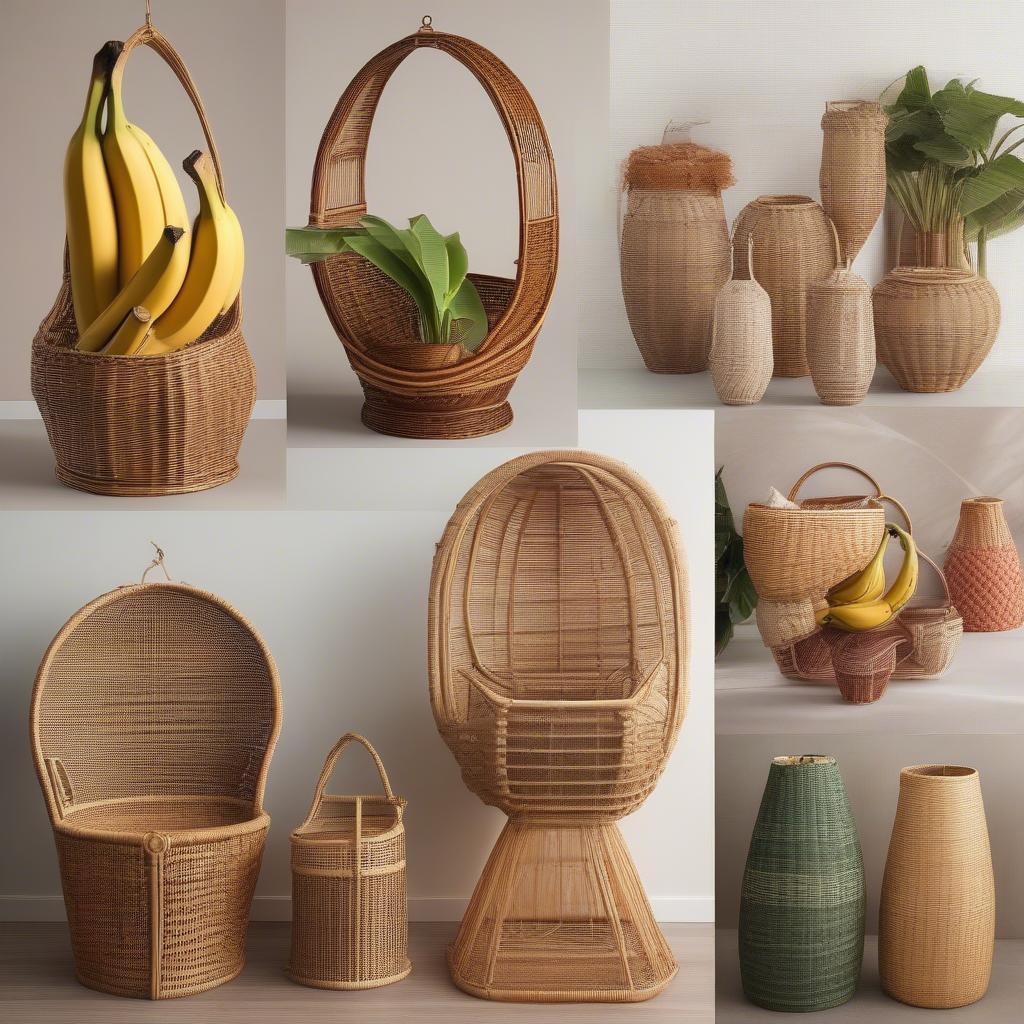 Different Styles of Wicker Banana Holders