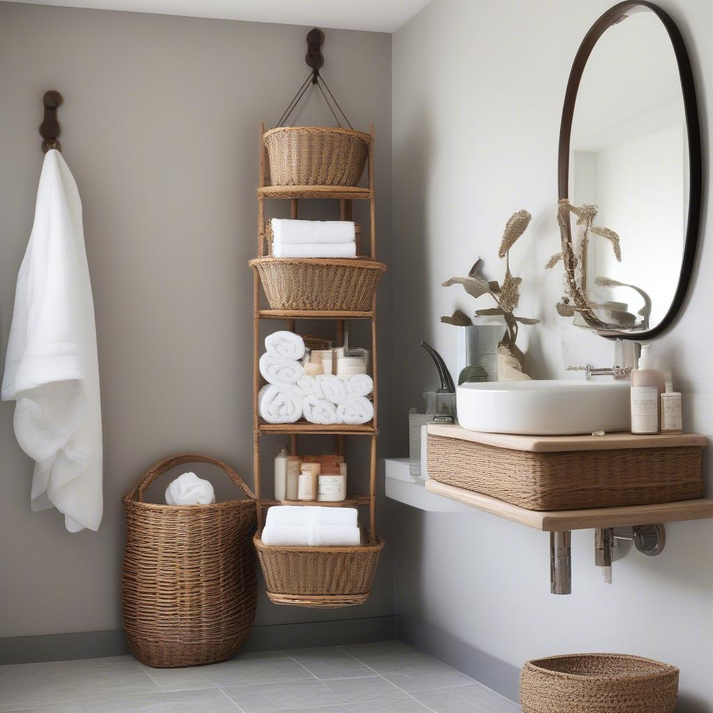 Wicker Basket Bathroom Storage Ideas