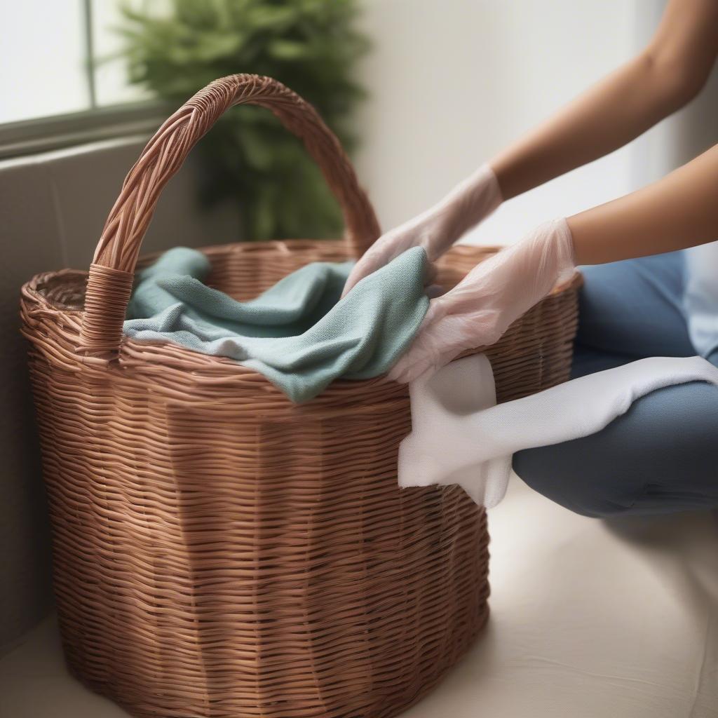 Cleaning and Maintaining a Wicker Basket