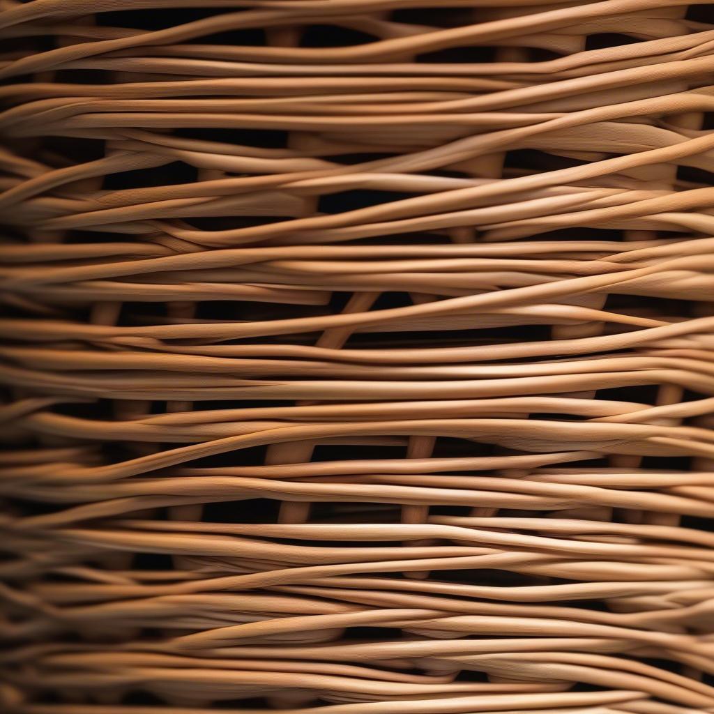 Close-up of Wicker Basket Showing Natural Material