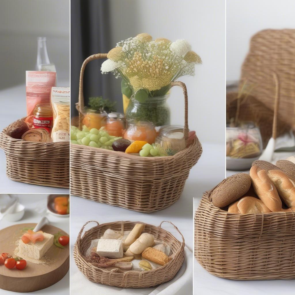 Styling a Wicker Basket with Ceramic Dip Holder