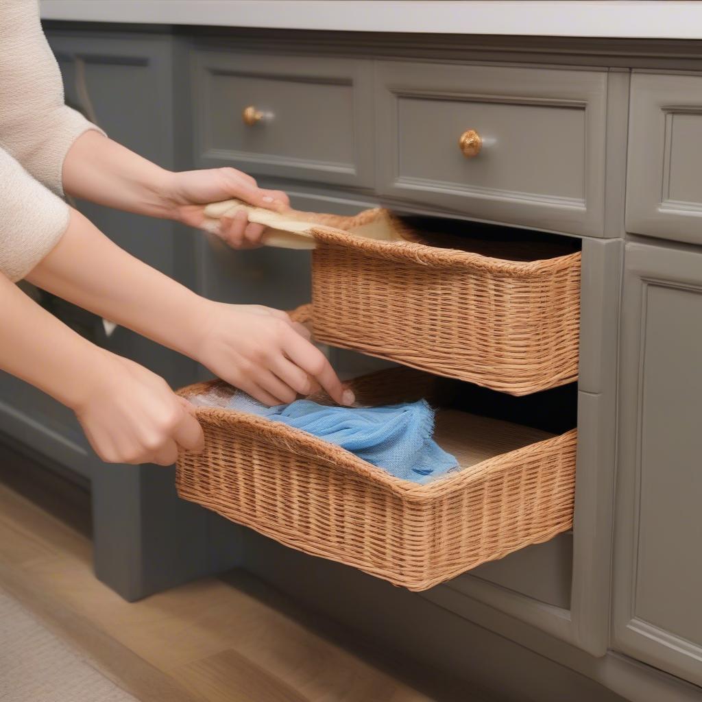 Wicker Basket Drawer Care