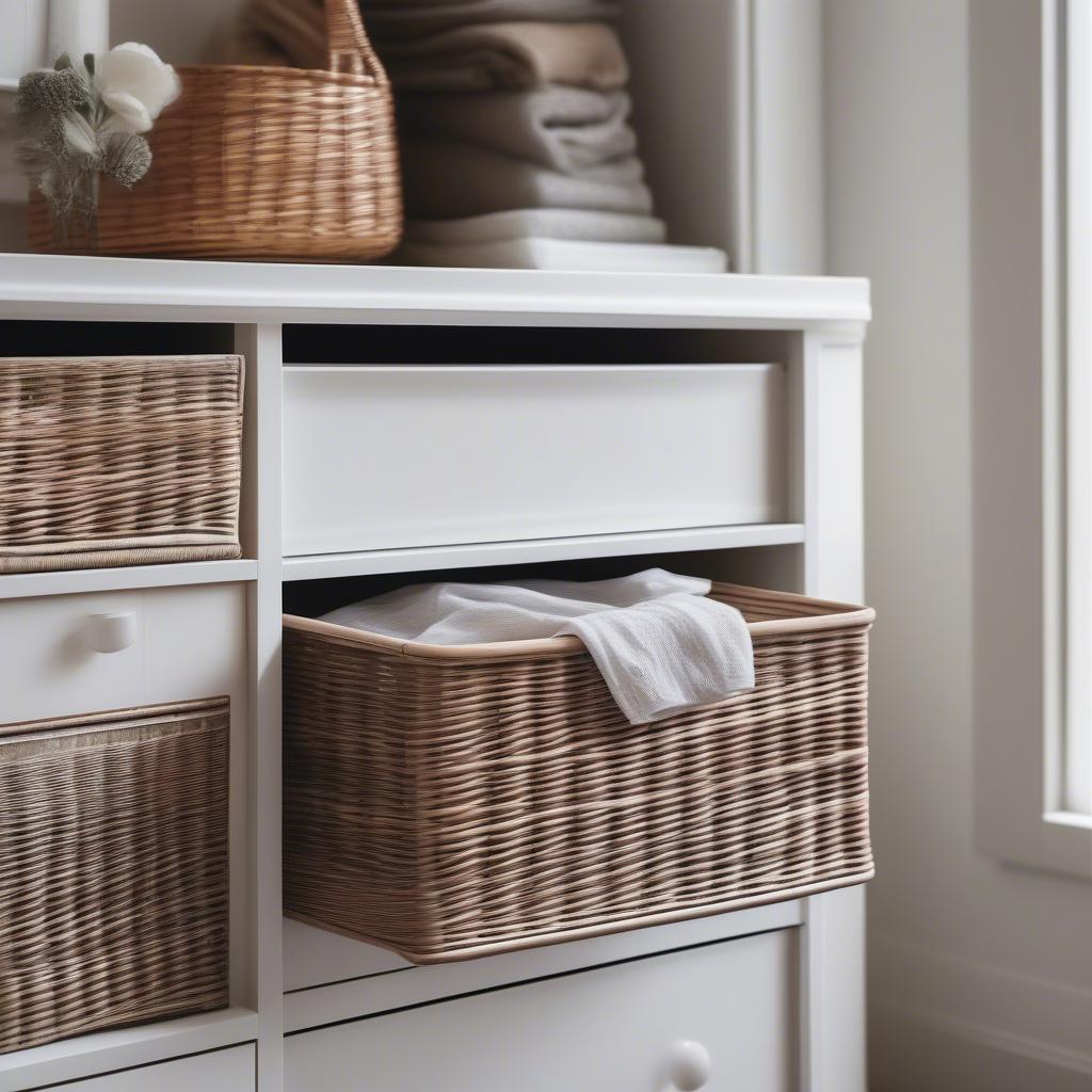 Wicker Basket Drawers in a Halifax Home