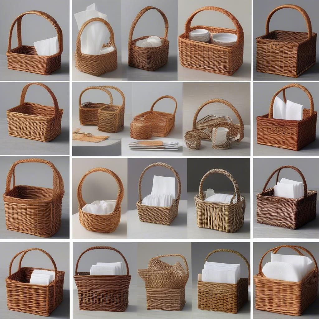 Different Styles of Wicker Basket Napkin Holders