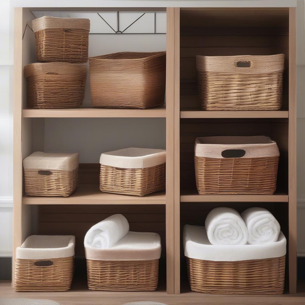 Wicker Basket Organization Ideas