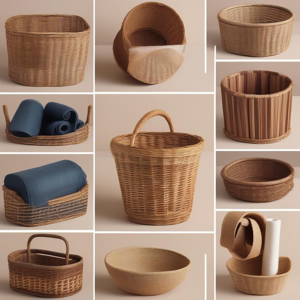 Variety of Wicker Basket Paper Towel Holders