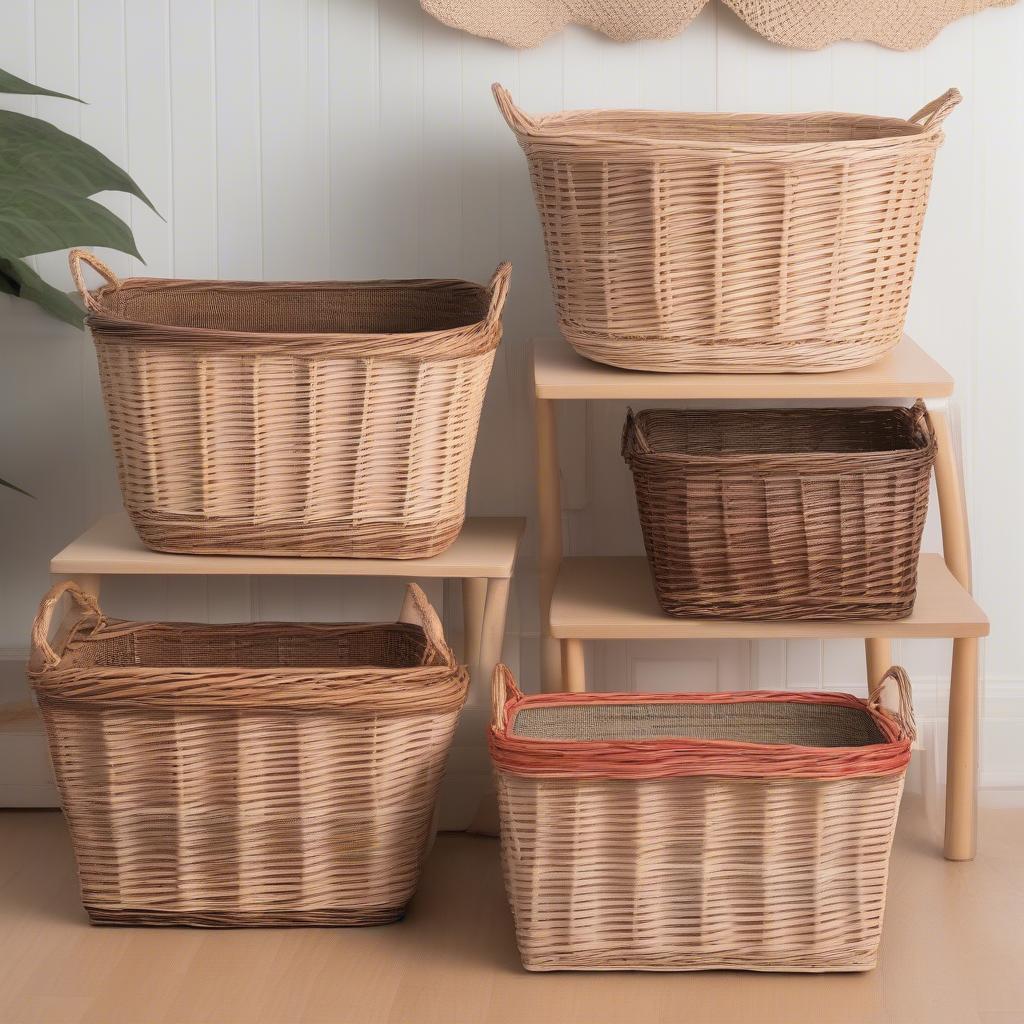 Comparing Wicker Basket Sizes