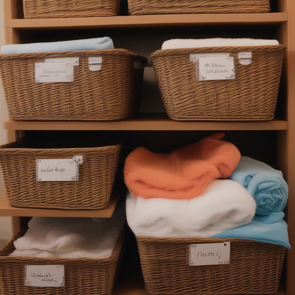 Organizing with Wicker Baskets