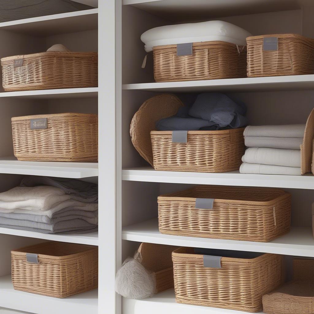 Clever Storage Ideas Using Wicker Baskets with Lids