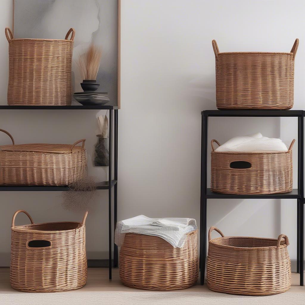 Wicker Baskets in Home Decor