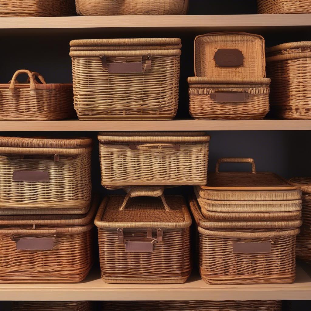 Wicker Baskets for Liquor Storage - Variety of Styles and Sizes