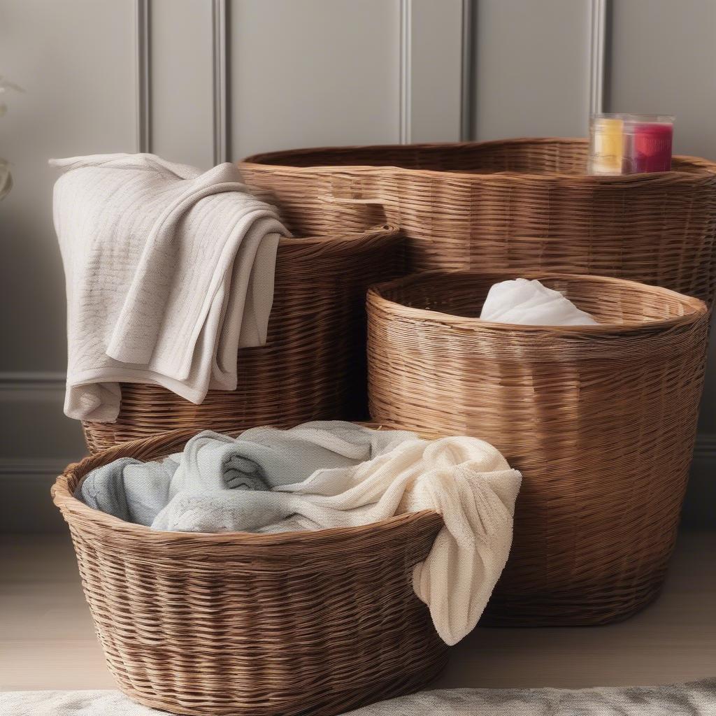 Versatile Wicker Basket Storage