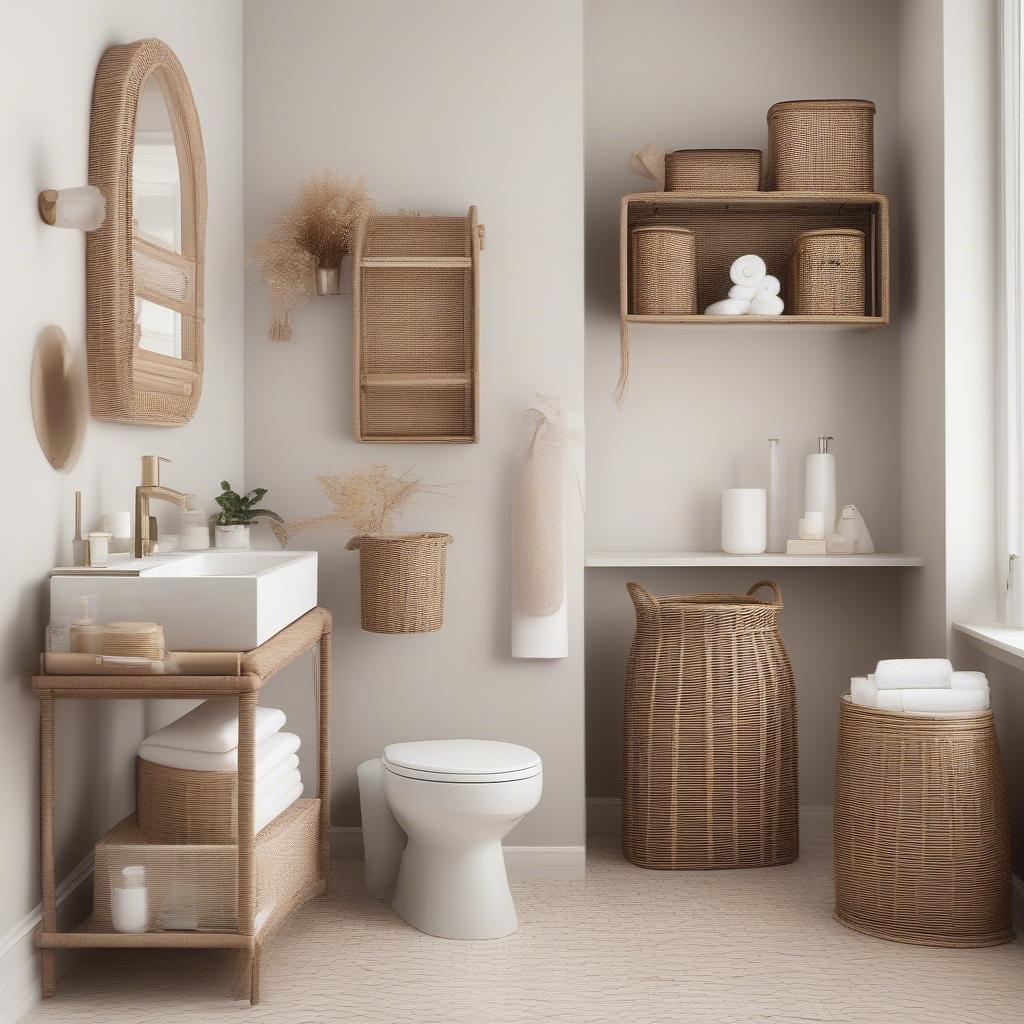 Wicker Bathroom Accessories