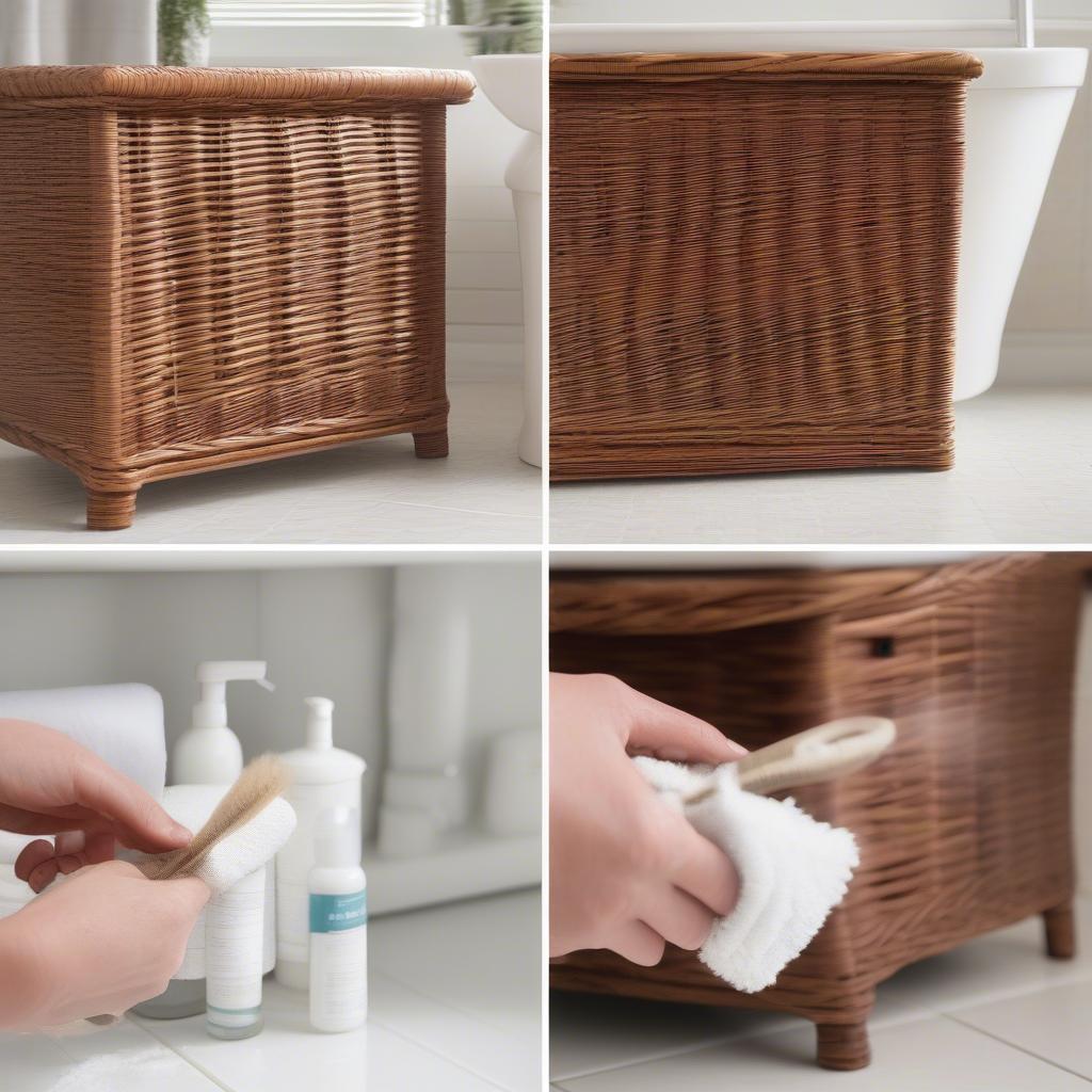 Cleaning and Maintaining Wicker Bathroom Cabinets