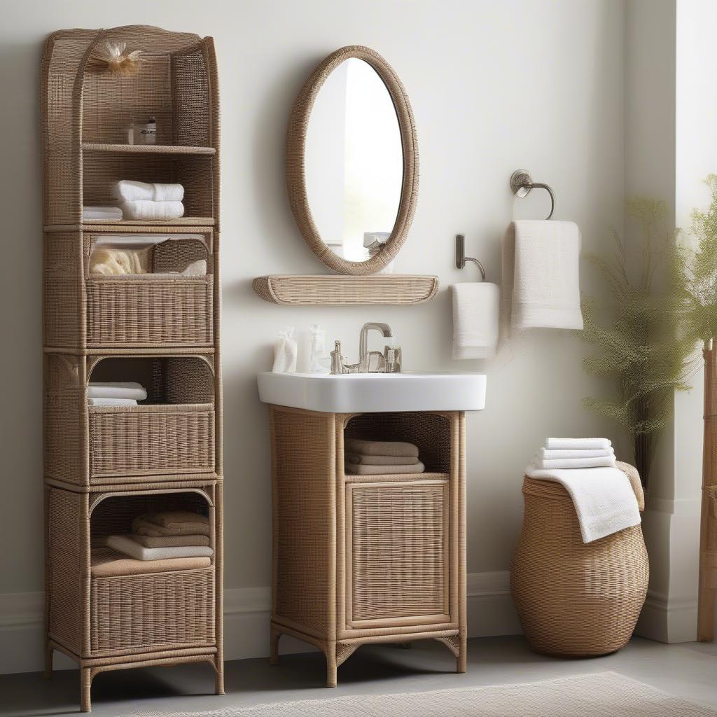 Different Styles of Wicker Bathroom Cabinets