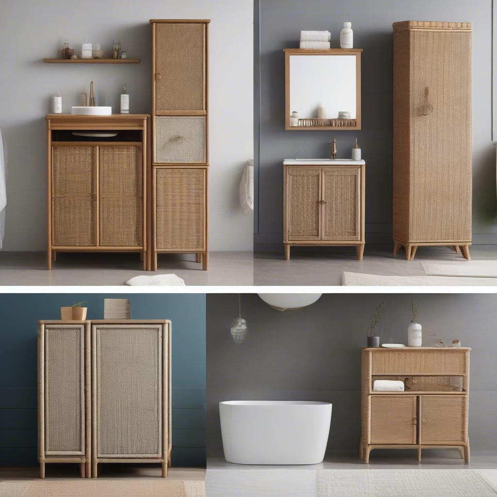 Different Styles of Wicker Bathroom Cabinets