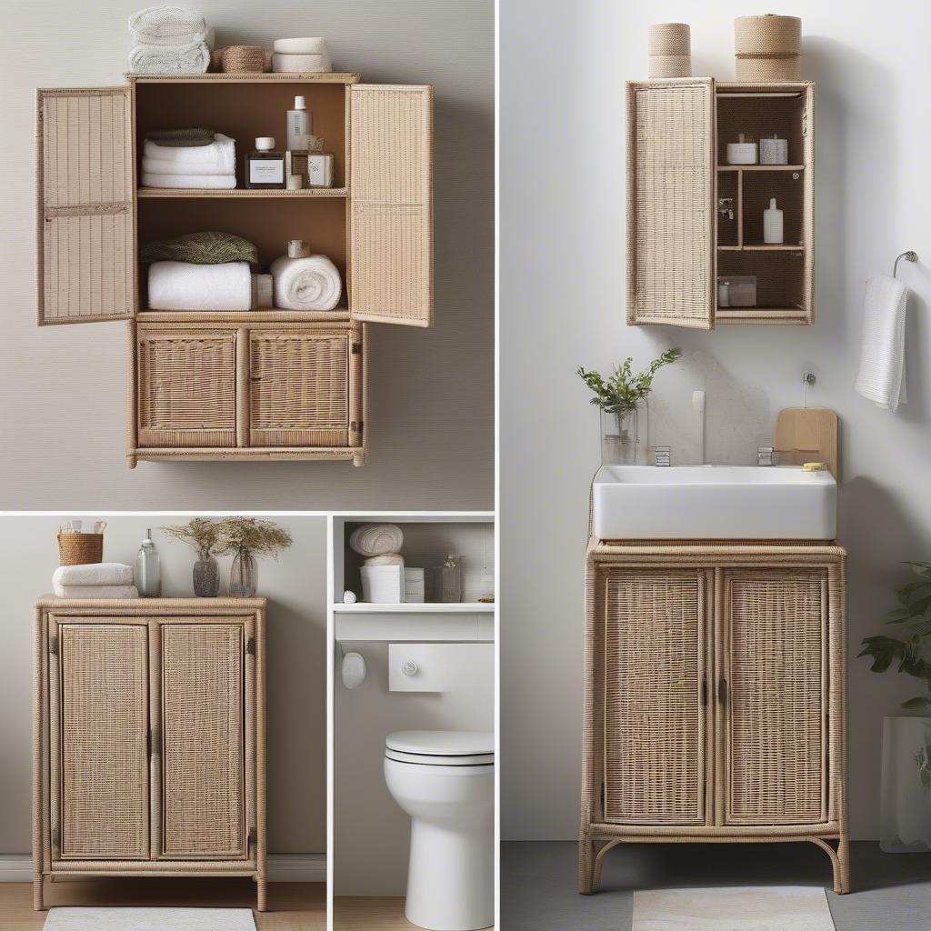 Wicker Bathroom Storage Cabinet Ideas