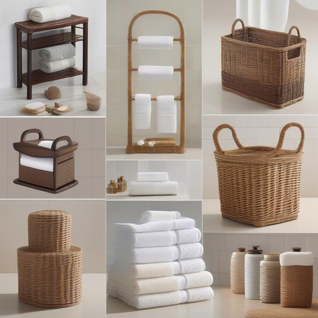 Different Styles of Wicker Bathroom Towel Holders