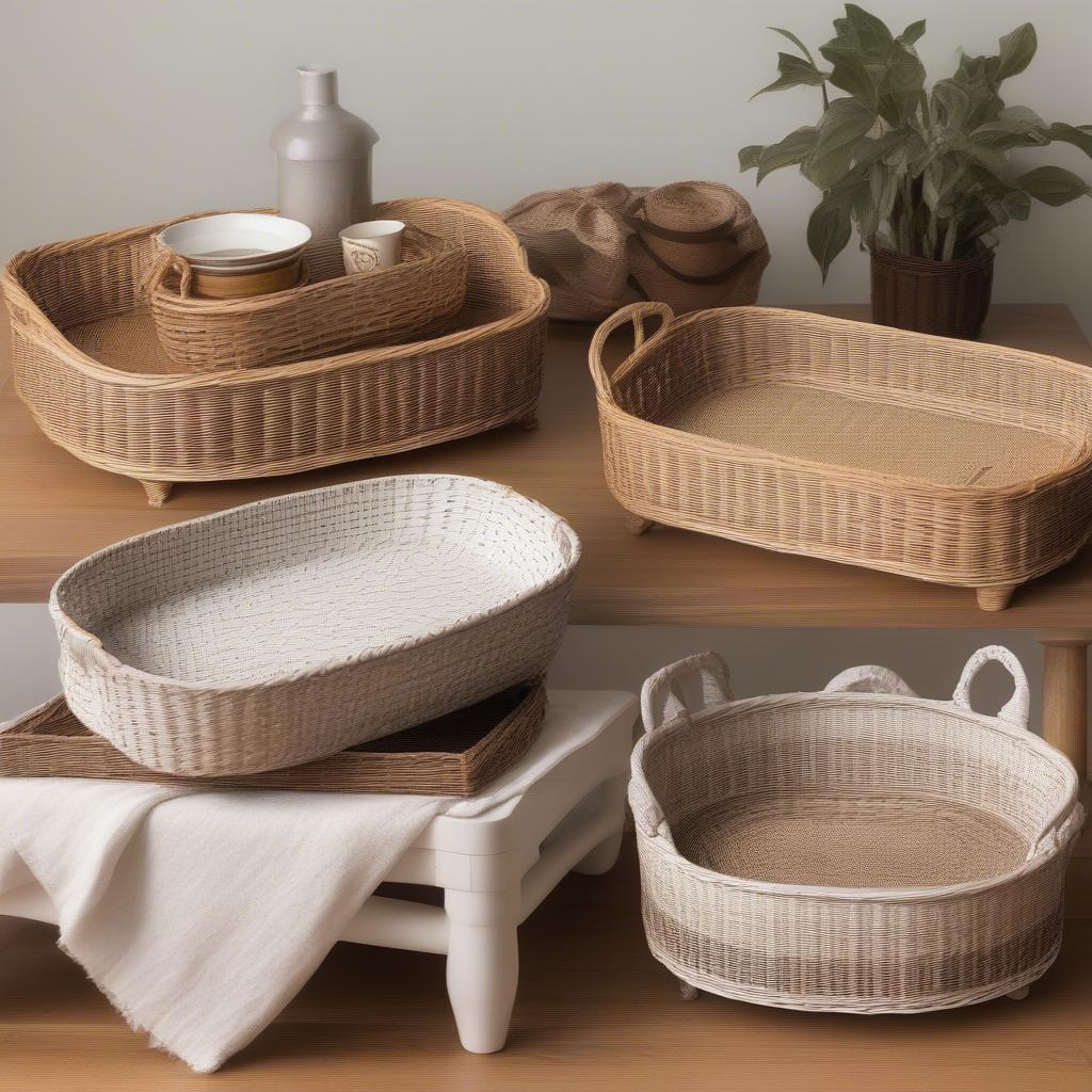 Different Styles of Wicker Bed Trays