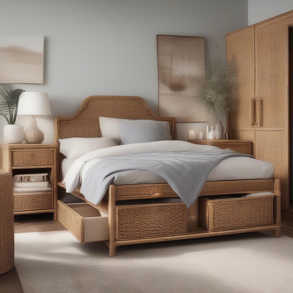 Wicker Bedroom Storage Solutions