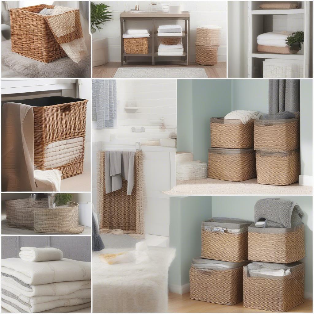 Wicker Bins: Organization Ideas for Various Rooms